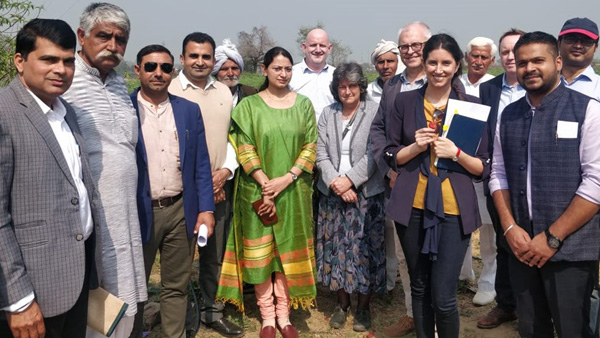 Delegation members viisited farms as part of their information-gathering visit to Delhi, Haryana and Hyderabad