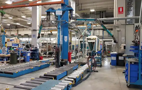 The new Clivet production line in Feltre, Italy The new Clivet production line in Feltre, Italy