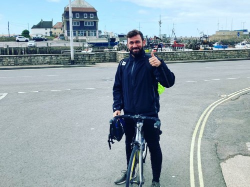 Richard Warry of Manzana is cycling 500 miles for charity