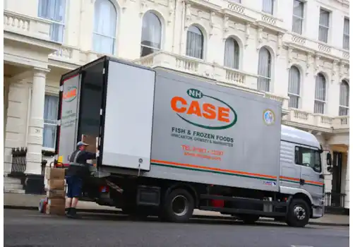 The truck is cooled by a Carrier Transicold Supra 850 undermount refrigeration system The truck is cooled by a Carrier Transicold Supra 850 undermount refrigeration system