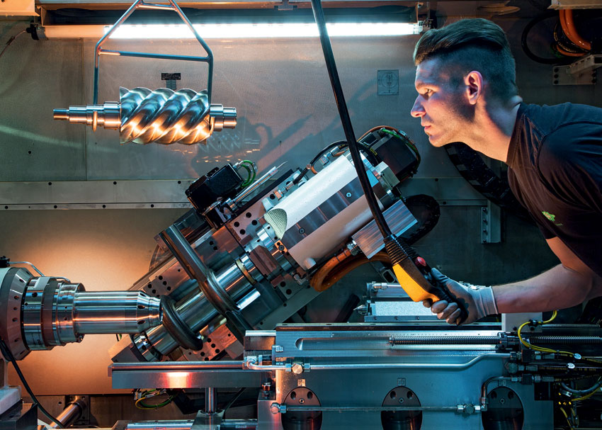 The current BITZER production line in Rottenburg, Germany
