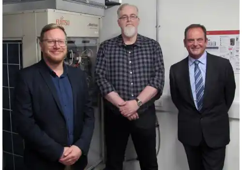 From left, Darryl Smith, Managing Director, AUK, Andrew Reah, Operations Director, AUK, and Ian Carroll, Chief Operating Officer, Fujitsu General Air Conditioning UK From left, Darryl Smith, Managing Director, AUK, Andrew Reah, Operations Director, AUK, and Ian Carroll, Chief Operating Officer, Fujitsu General Air Conditioning UK