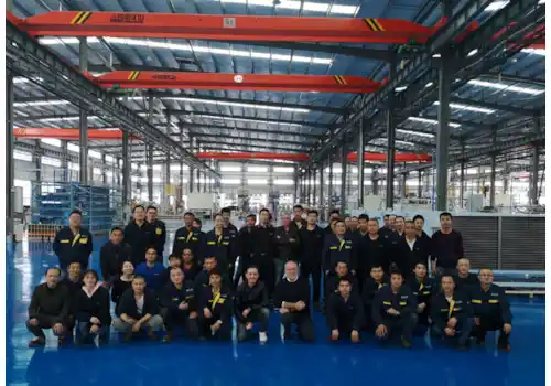 The LU-VE team at the plant in Tianmen, China The LU-VE team at the plant in Tianmen, China