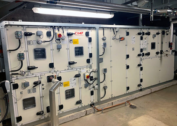 The ClimaCIAT Airtech unit serving the hospital audiology department