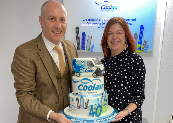 Coolair MD Neil Gibbard with Finance Director Helen Sharratt