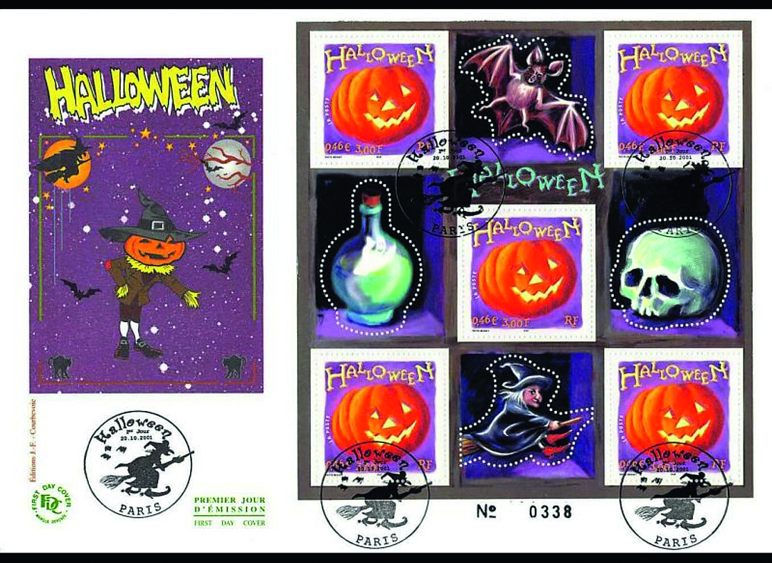 french halloween stamp