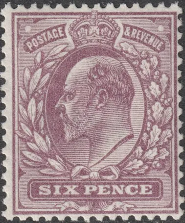king edward vii 6d pale dull purple