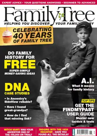 40 year anniversary edition Family Tree magazine UK November 2024 issue 40 year anniversary edition Family Tree magazine UK November 2024 issue