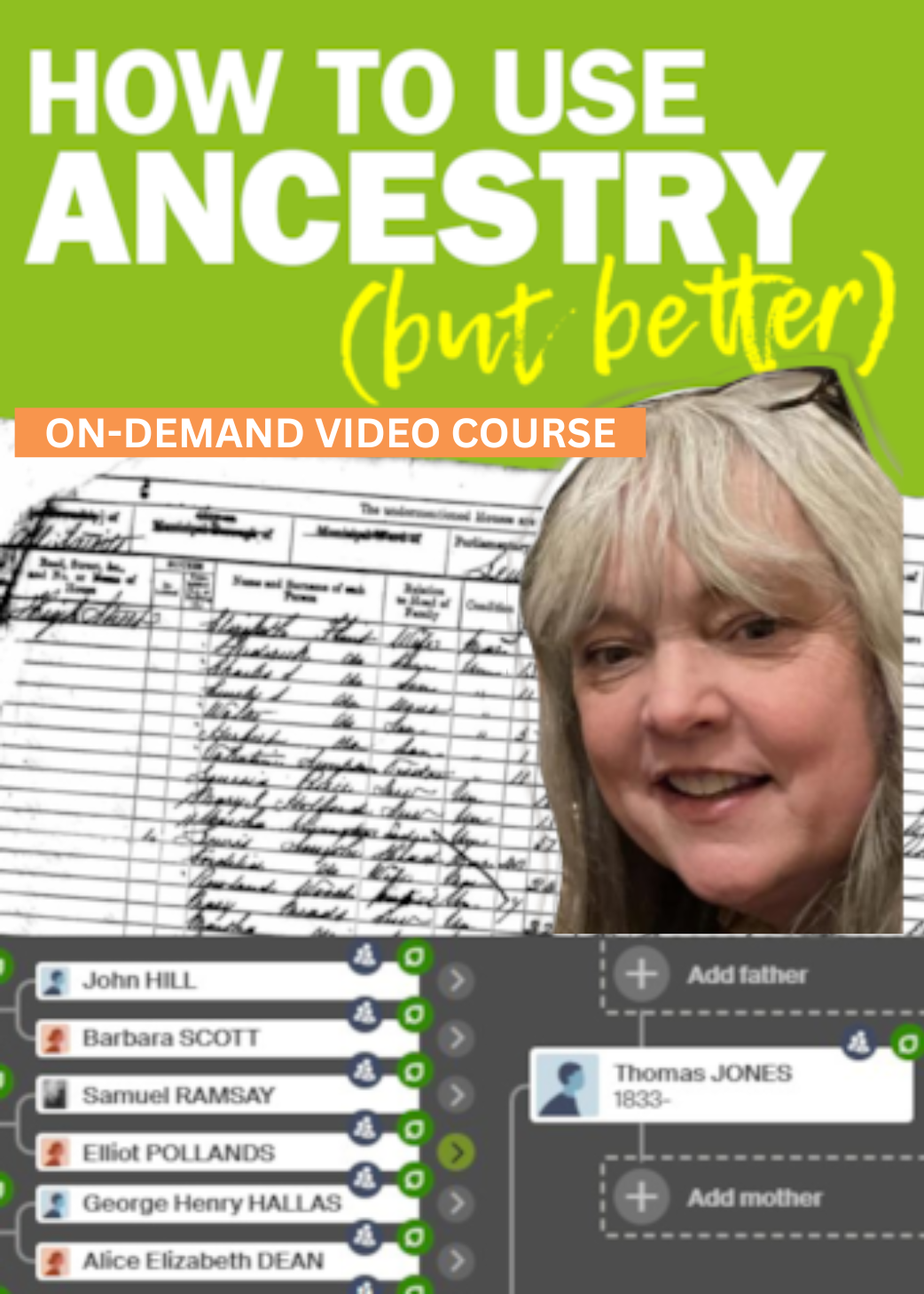 Framed surname history scroll