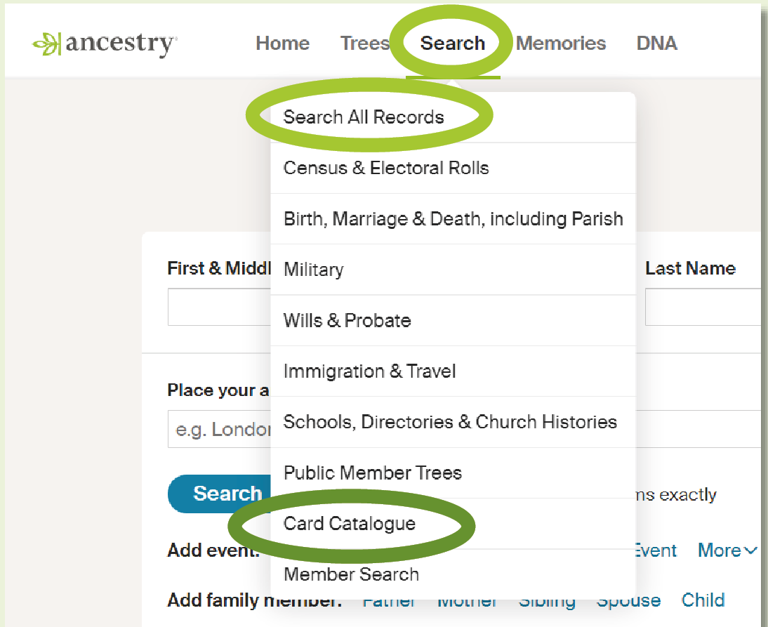 The Ancestry Card Catalogue is a family historian's friend, helping you conduct precise research