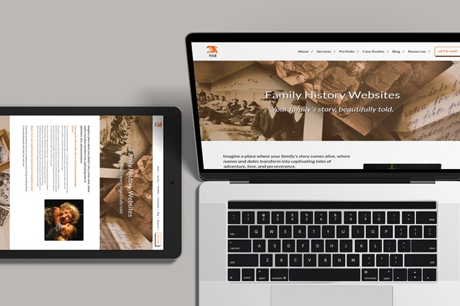 Create a family history website with Hot Lizard Designs