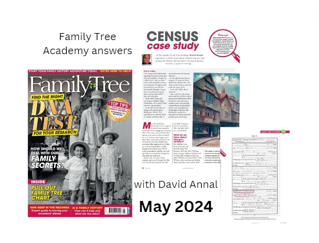 Family Tree magazine Academy May 2024 latest issue with David Annal