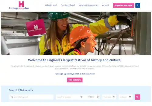 Find out about Heritage Open Days 2024 - in this the 30th year of England's free history events festival Find out about Heritage Open Days 2024 - in this the 30th year of England's free history events festival