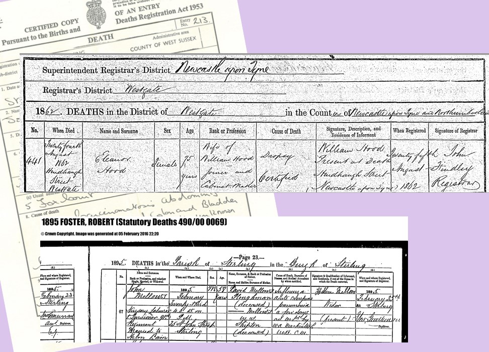 How to order death certificates for family history Britain UK England Wales Ireland Scotland