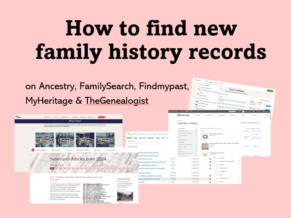 For beginners How to find new family history records