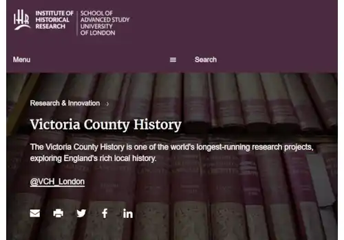 Using Victoria County History publications for family and local history Using Victoria County History publications for family and local history