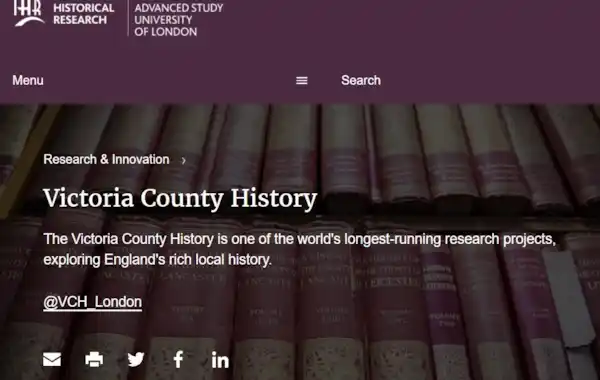 Using Victoria County History publications for family and local history Using Victoria County History publications for family and local history