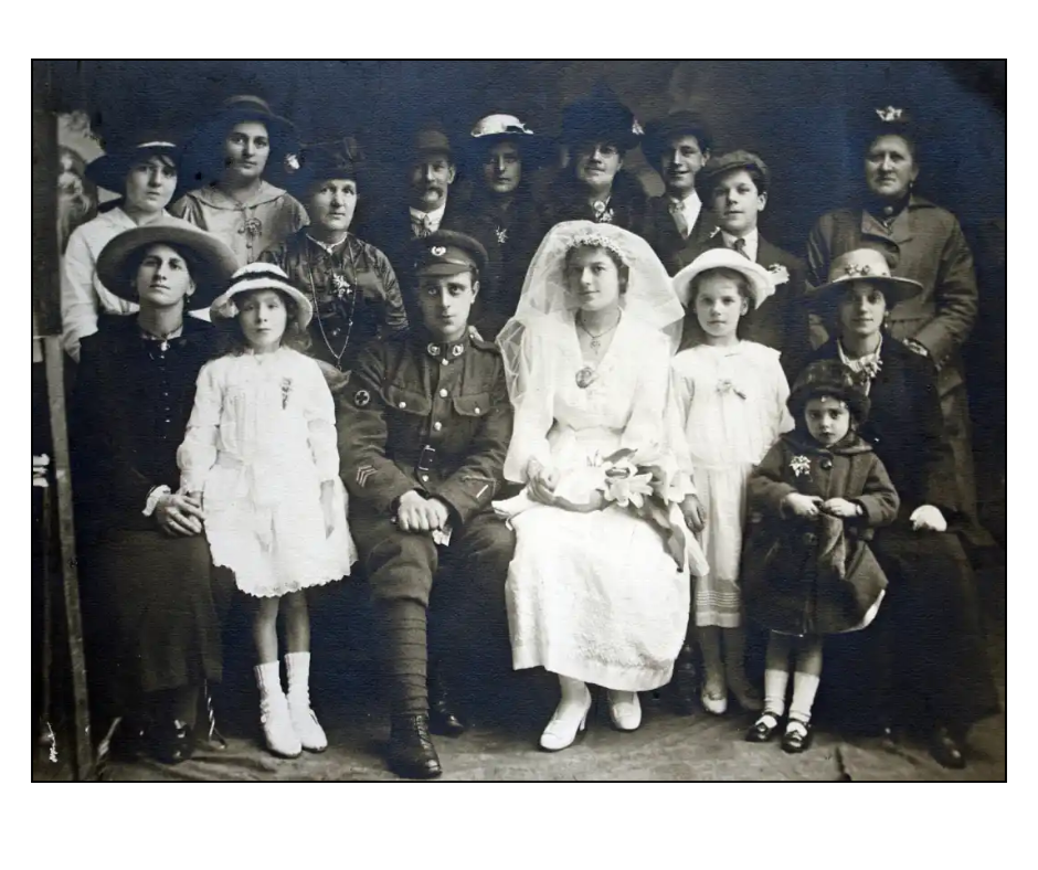 WW1 Royal Marine wedding photograph