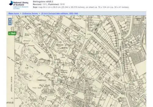 map of Stirling 1918 25 inches to the mile NLS maps map of Stirling 1918 25 inches to the mile NLS maps