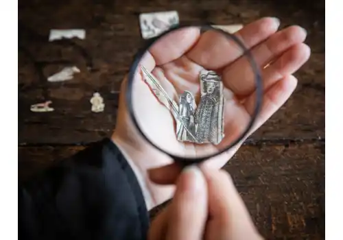 copyright James Dobson National Trust papercut image seen with magnifying glass Sutton House Family Tree UK copyright James Dobson National Trust papercut image seen with magnifying glass Sutton House Family Tree UK