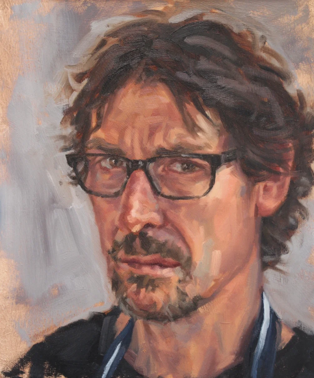 Self from life - oil on board Self from life - oil on board