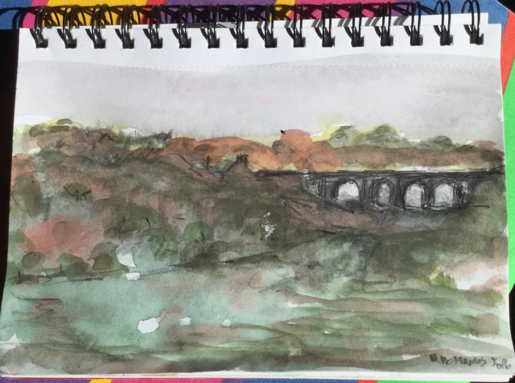 The old Belmont Viaduct over the Wear from Adventure Valley, Low Newton. The old Belmont Viaduct over the Wear from Adventure Valley, Low Newton.