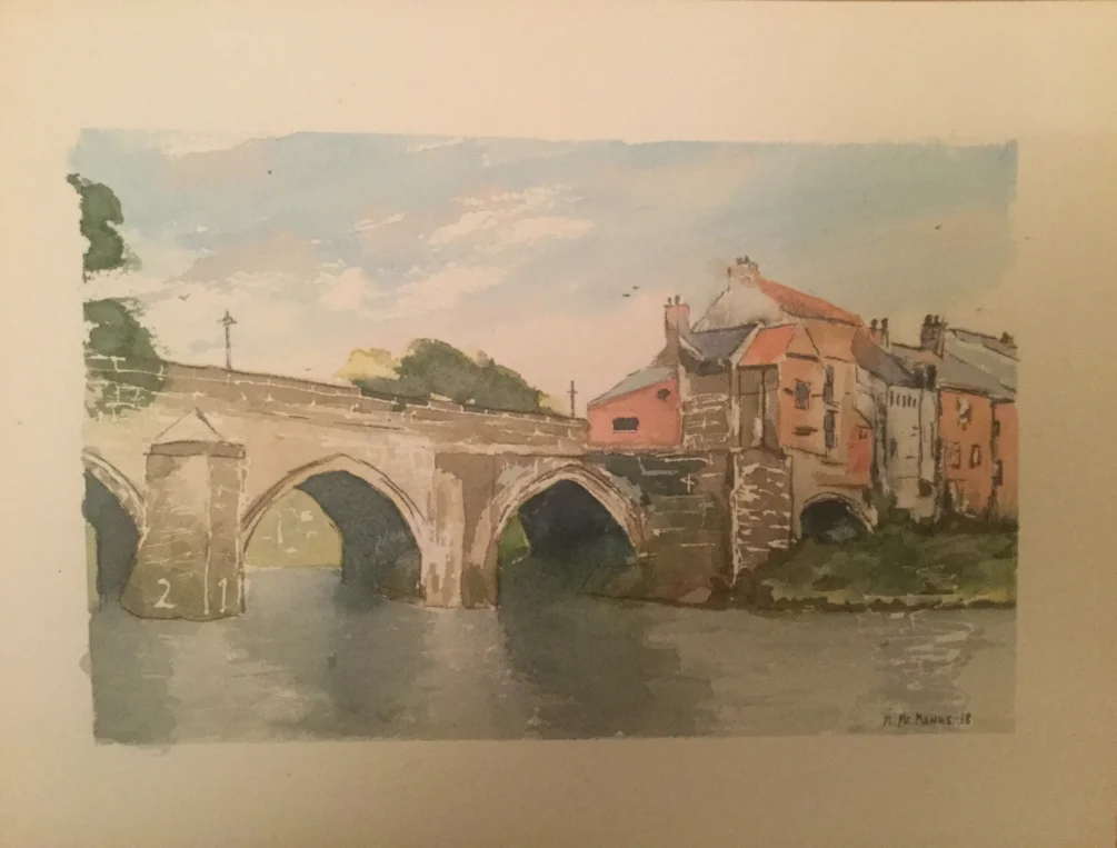 Elvet Bridge east, looking north. Elvet Bridge east, looking north.