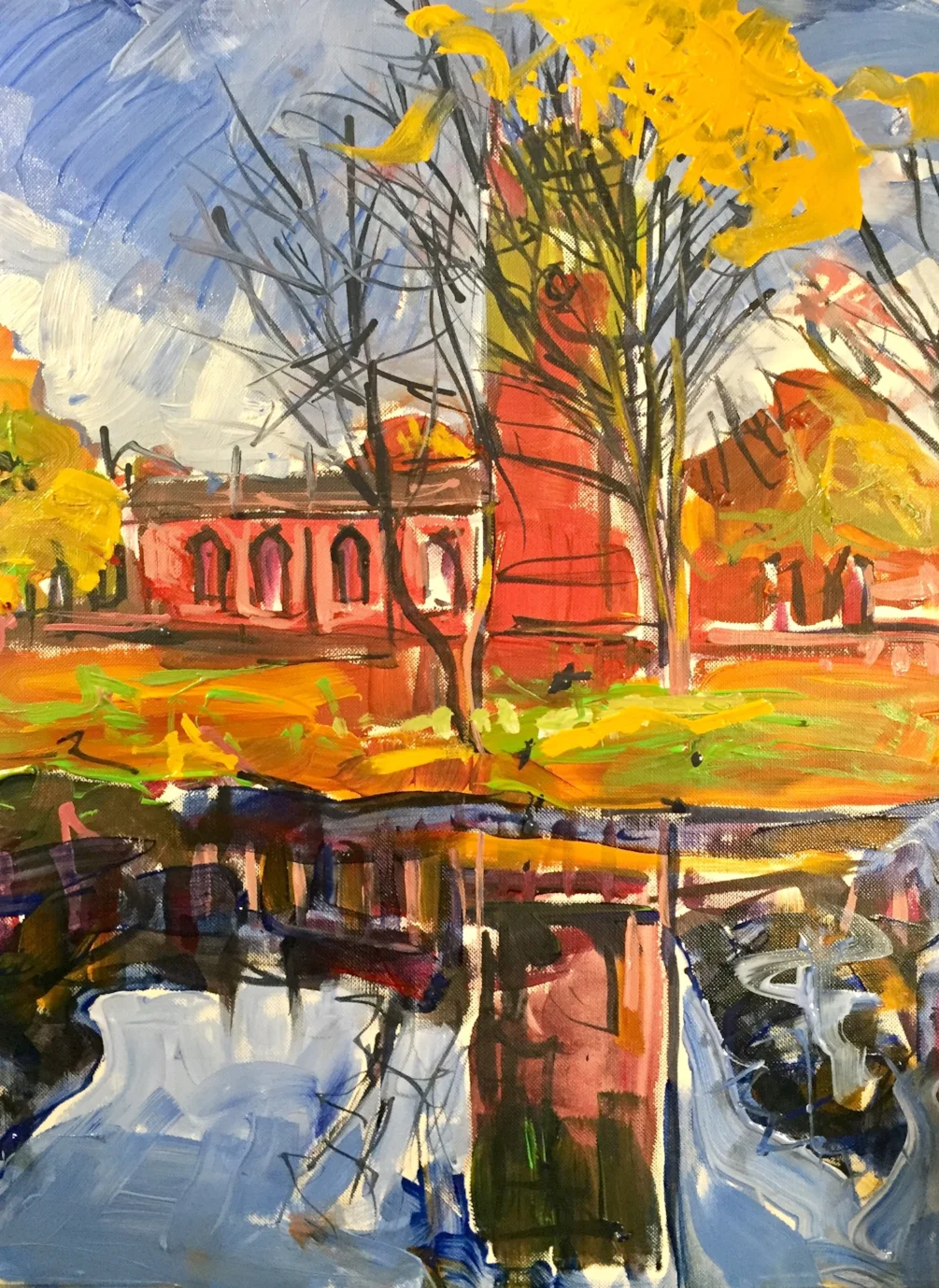 Gawsworth church. Acrylic on 40x30 cm canvas Gawsworth church. Acrylic on 40x30 cm canvas