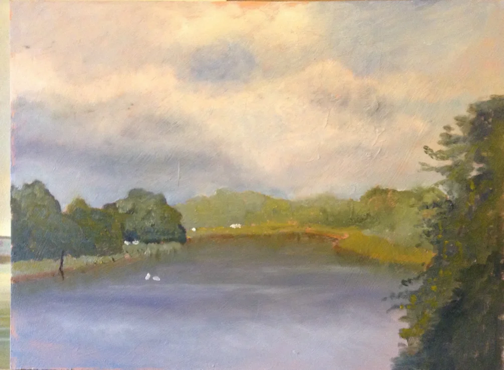 Wykeham Lakes - plein air sketch Wykeham Lakes - plein air sketch