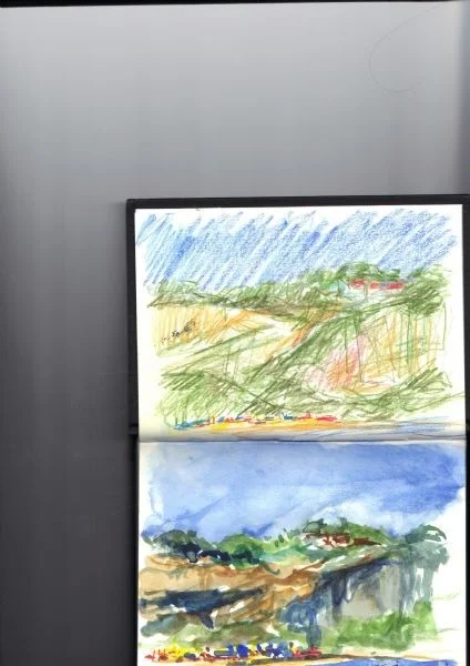 Lake beach, Sandown bay IOW, first sketches Lake beach, Sandown bay IOW, first sketches