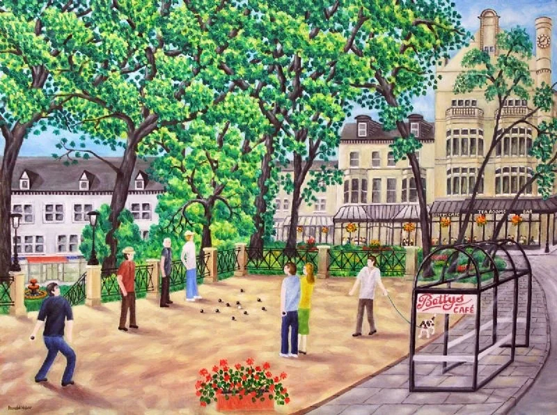 Playing Boules At Betty's Cafe - Harrogate Playing Boules At Betty's Cafe - Harrogate