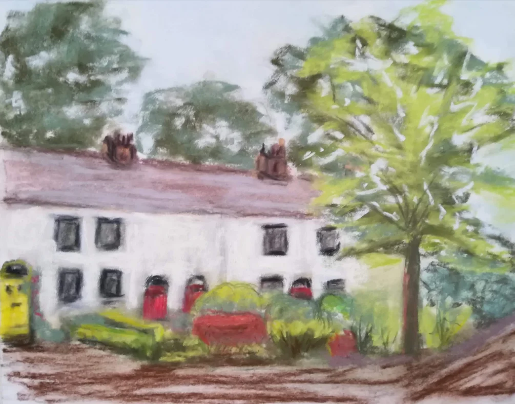 Lymm Cottages 2 (pastel experiment) Lymm Cottages 2 (pastel experiment)
