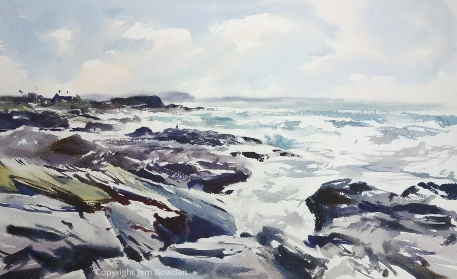 Booby's Bay, Cornwall, en plein air Booby's Bay, Cornwall, en plein air