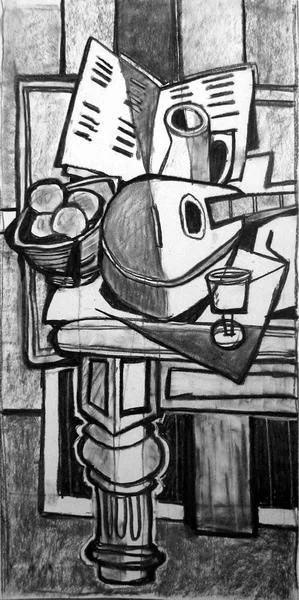 Still Life with Mandolin (in manner of Braque) Still Life with Mandolin (in manner of Braque)
