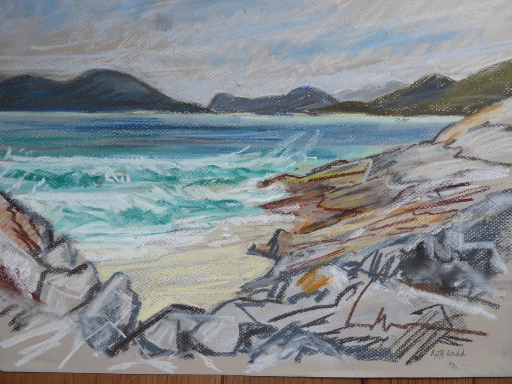 Rocks and the view to Harris, Berneray Rocks and the view to Harris, Berneray