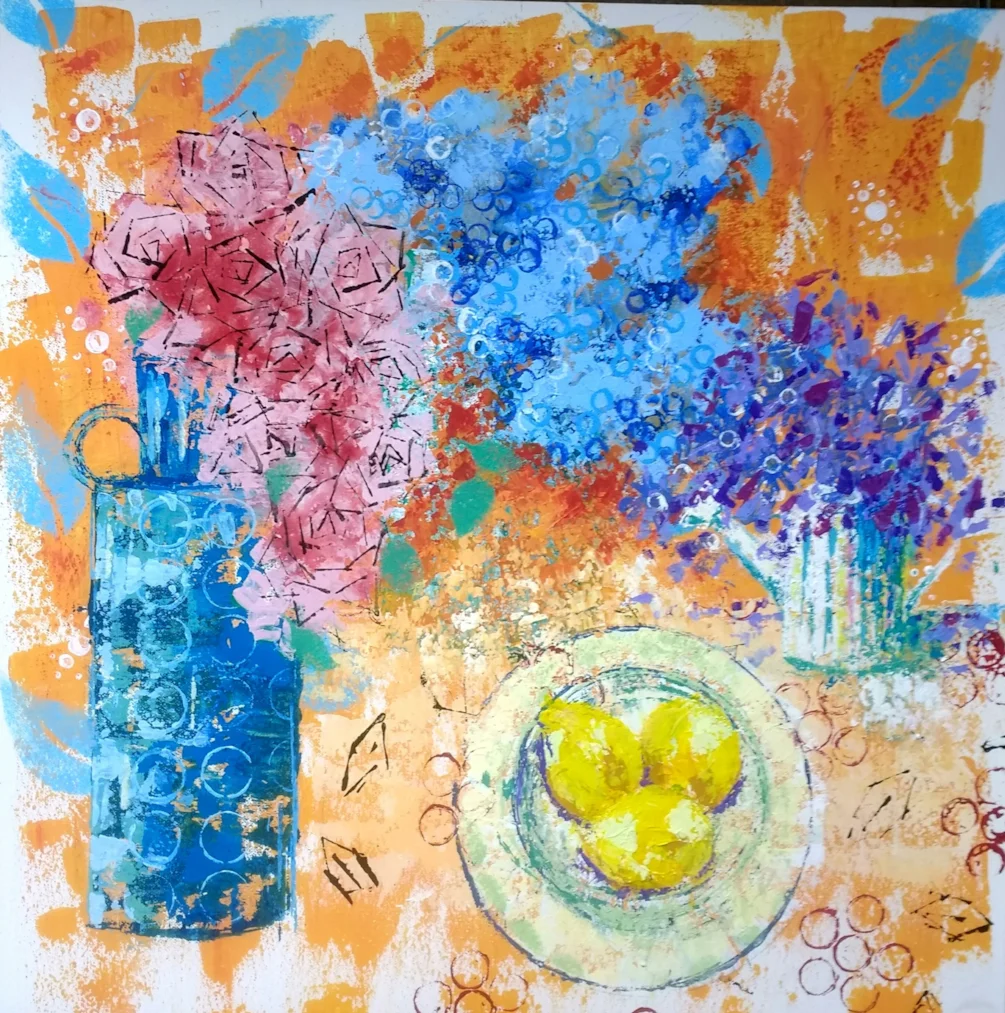 Summer Blooms, Blue Vase series © SOLD Summer Blooms, Blue Vase series © SOLD