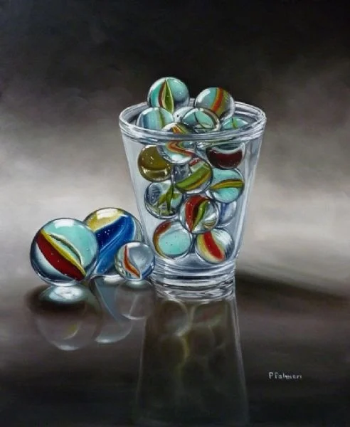 "Marbles and glass cup" "Marbles and glass cup"