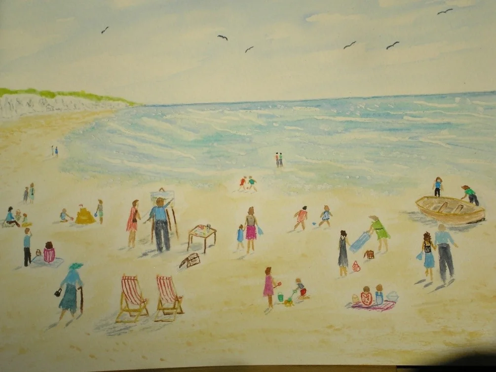 An artist's day at the seaside An artist's day at the seaside