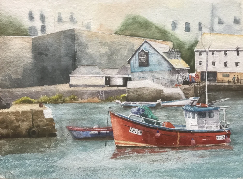At anchor Mevagissey At anchor Mevagissey