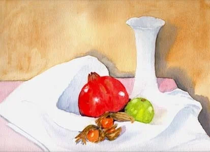 MORE EXOTIC FRUIT WITH WHITE VASE MORE EXOTIC FRUIT WITH WHITE VASE
