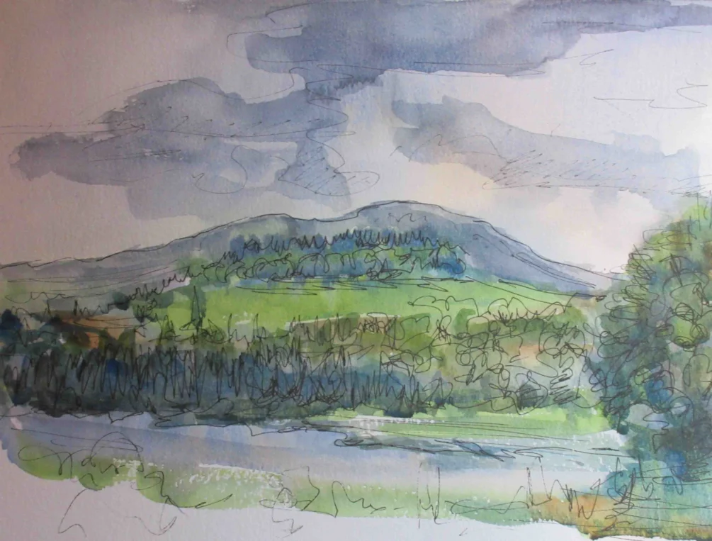 view across the River Urr - with added pen view across the River Urr - with added pen