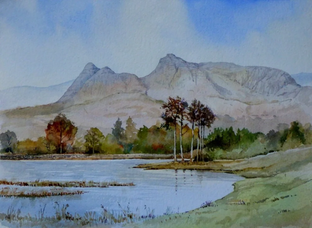 Langdale Pikes from Wise Een Tarn Langdale Pikes from Wise Een Tarn