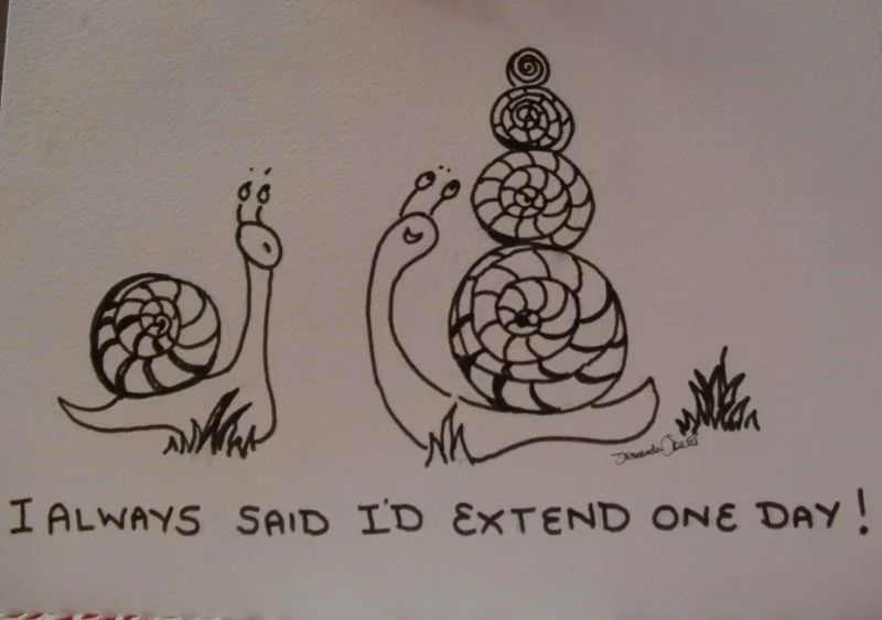 I always said I'd extend one day! I always said I'd extend one day!