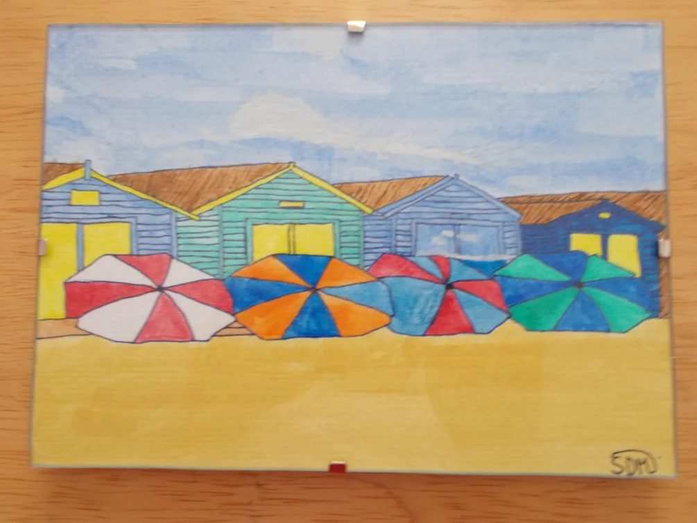 beach huts and umbrellas beach huts and umbrellas