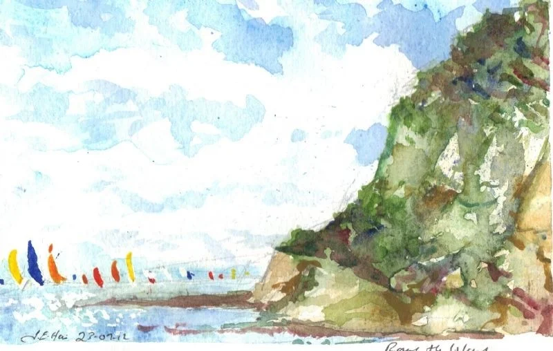 Round the Island Race off Luccombe Round the Island Race off Luccombe