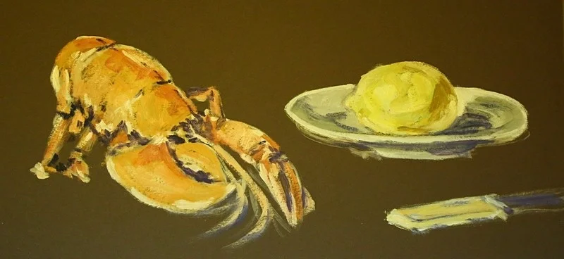 Lobster & Lemon - Oil Sketch Lobster & Lemon - Oil Sketch