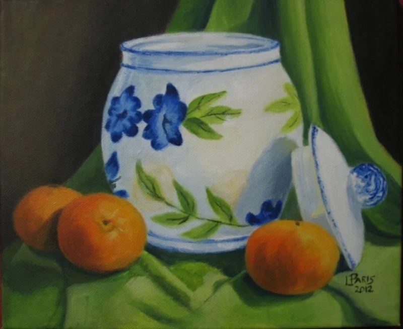 Biscuit Jar with oranges Biscuit Jar with oranges