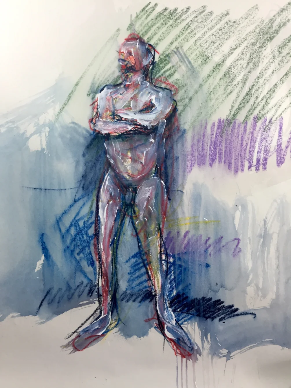 Life drawing class today, Ink, Artbar and white paint on A2 Life drawing class today, Ink, Artbar and white paint on A2