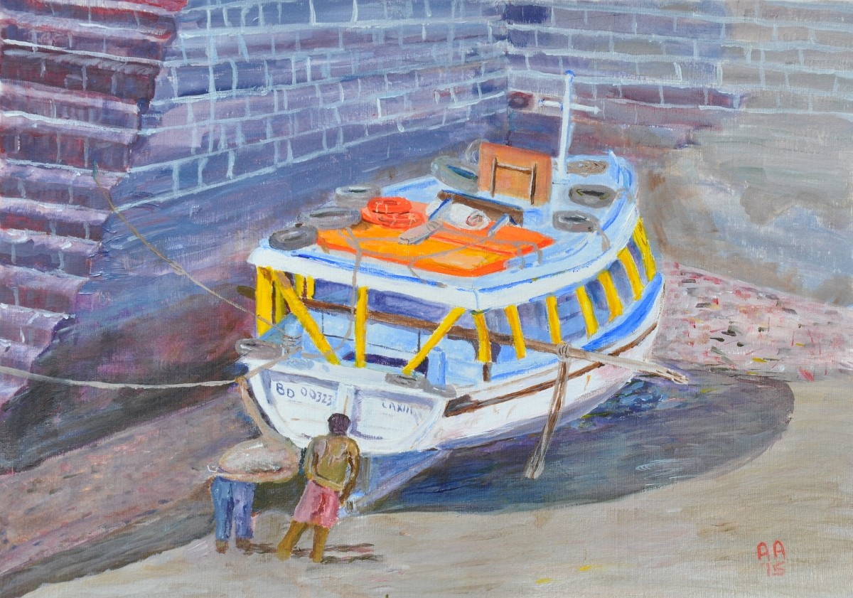 Inspecting the Boat, Mumbai