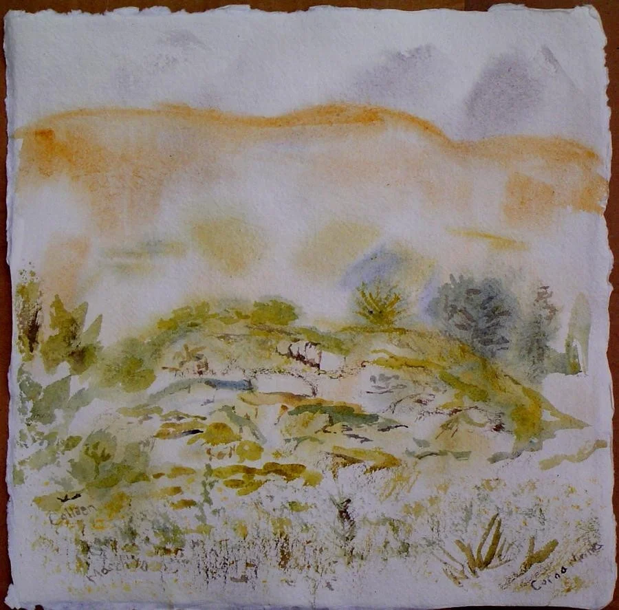 Joyces' Country on a misty, sunny day Joyces' Country on a misty, sunny day